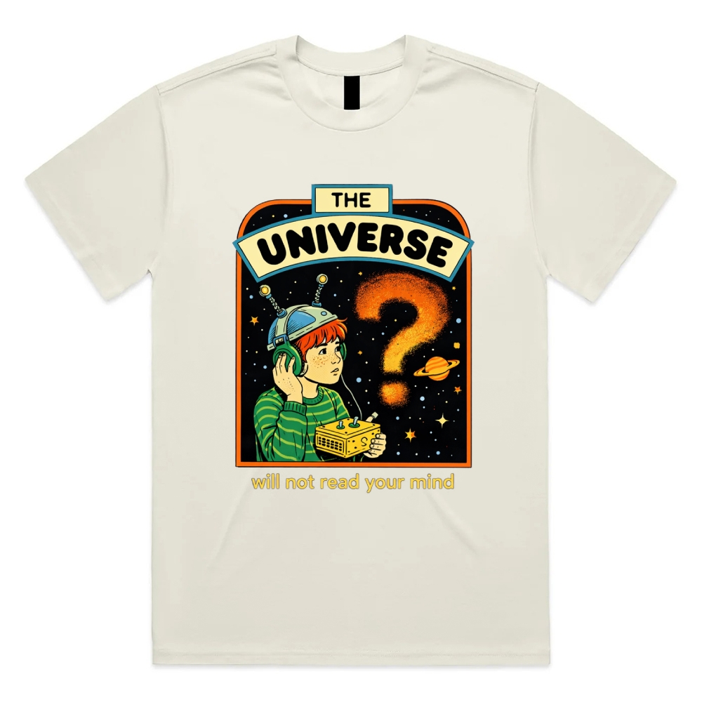 The Universe - Cotton Classic Fit Retro Dark Humor Graphic Tee