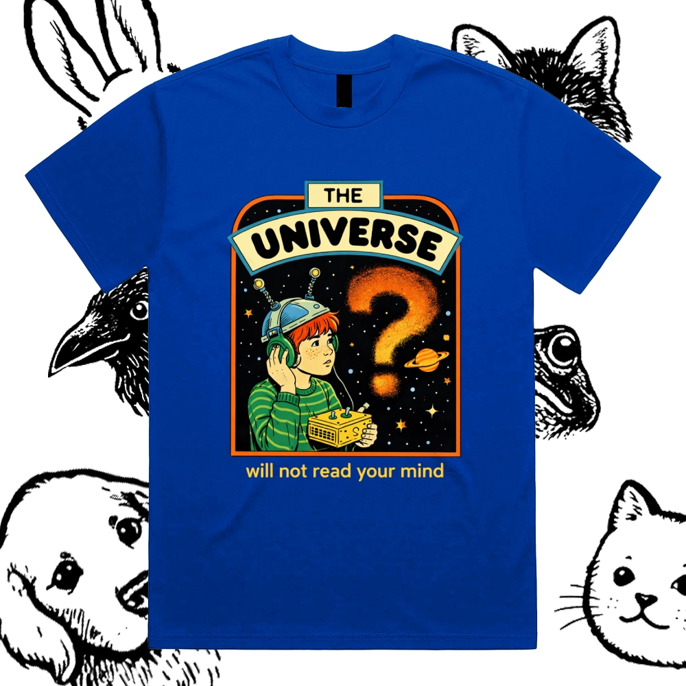 The Universe - Cotton Classic Fit Retro Dark Humor Graphic Tee