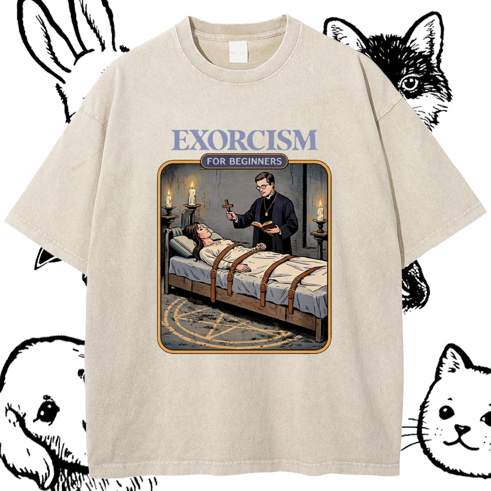 Exorcism For Beginners - Cotton Vintage Wash Classic Graphic Tee