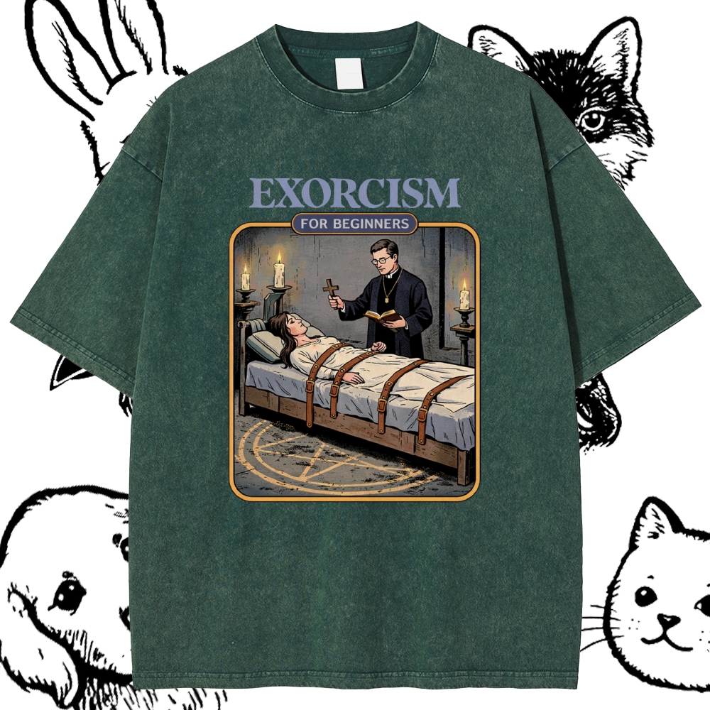 Exorcism For Beginners - Cotton Vintage Wash Classic Graphic Tee