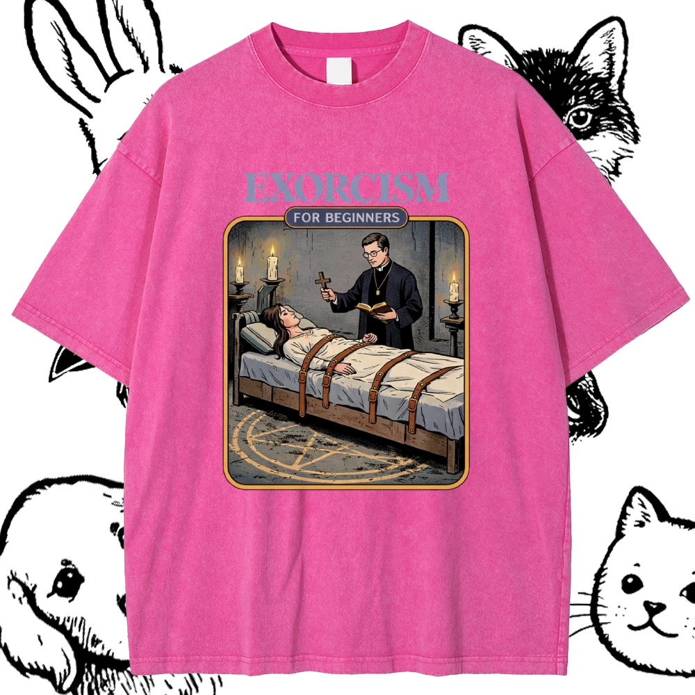 Exorcism For Beginners - Cotton Vintage Wash Classic Graphic Tee