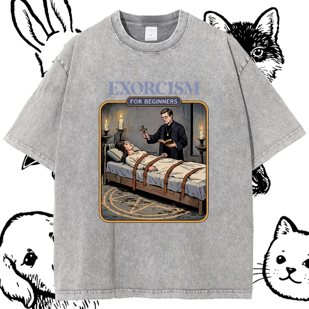 Exorcism For Beginners - Cotton Vintage Wash Classic Graphic Tee