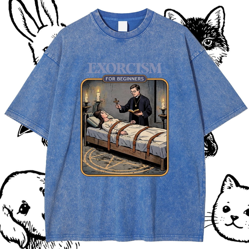 Exorcism For Beginners - Cotton Vintage Wash Classic Graphic Tee