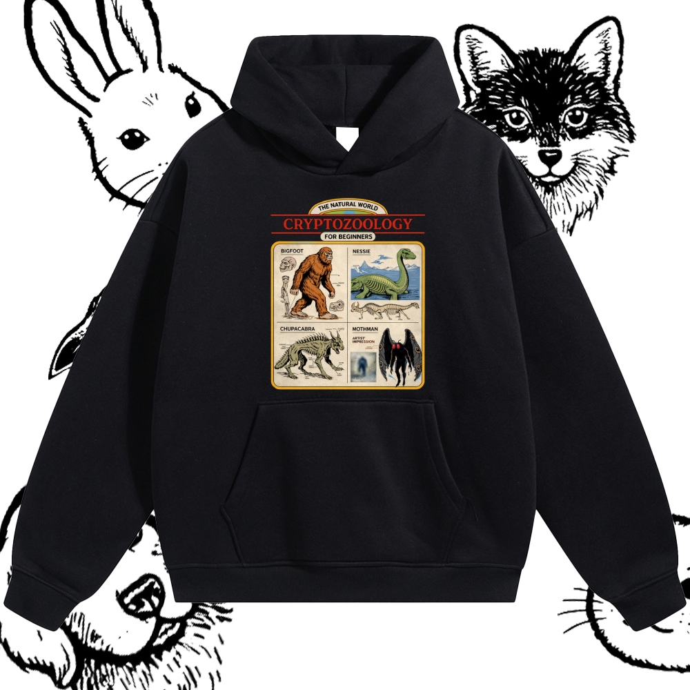 Cryptozoology For Beginners - Cotton Blend Classic Fit Unisex Hoodie