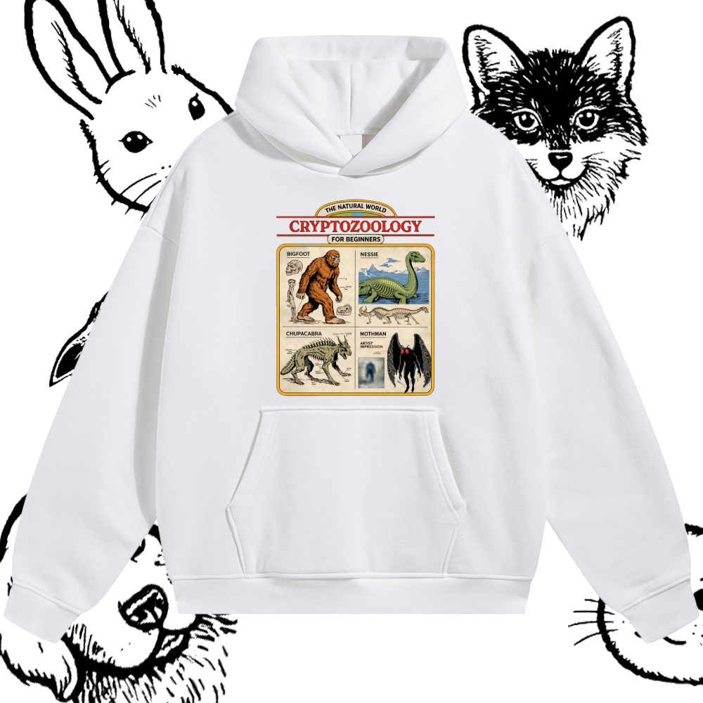 Cryptozoology For Beginners - Cotton Blend Classic Fit Unisex Hoodie