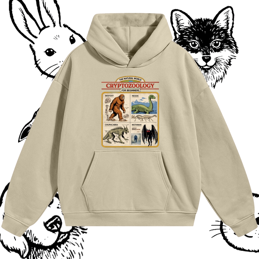 Cryptozoology For Beginners - Cotton Blend Classic Fit Unisex Hoodie