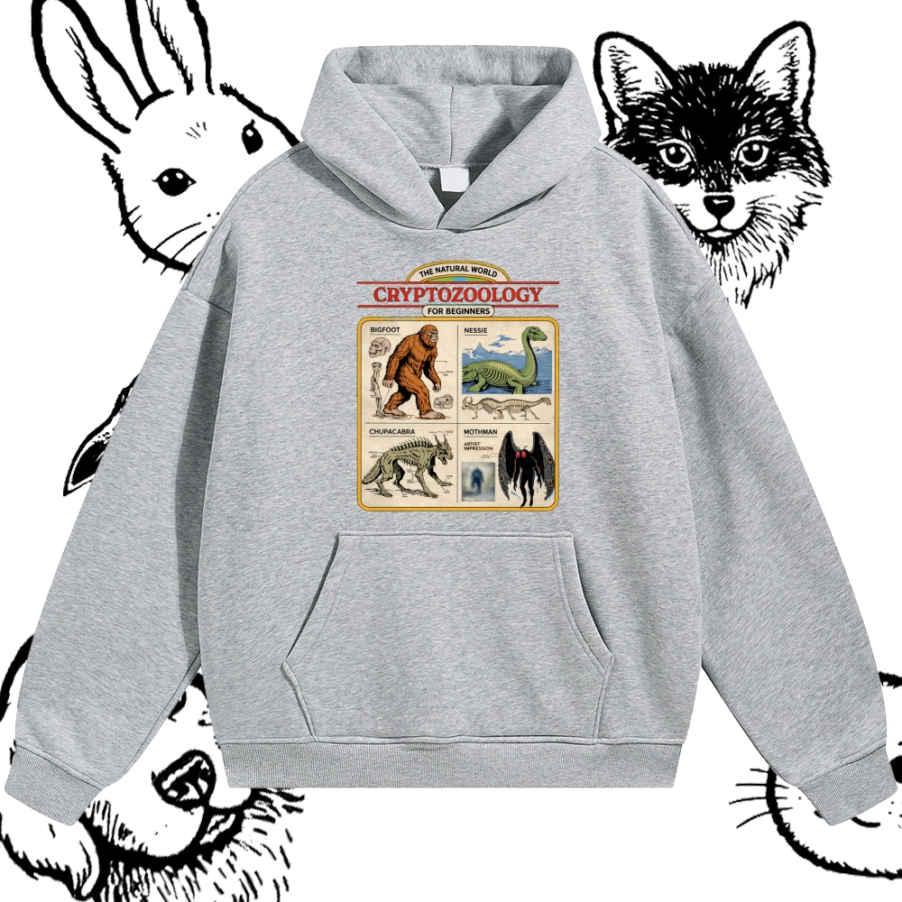 Cryptozoology For Beginners - Cotton Blend Classic Fit Unisex Hoodie