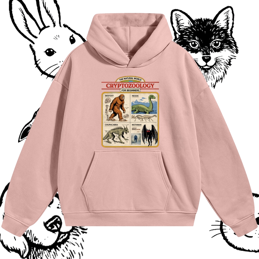 Cryptozoology For Beginners - Cotton Blend Classic Fit Unisex Hoodie