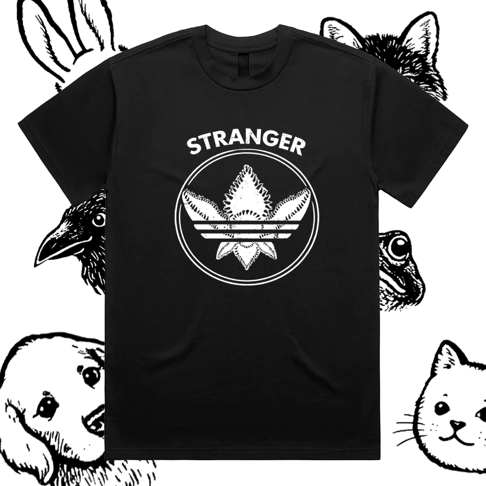 Stranger - Cotton Classic Fit Retro Dark Humor Graphic Tee