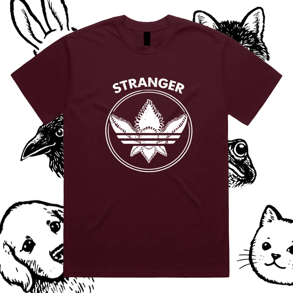 Stranger - Cotton Classic Fit Retro Dark Humor Graphic Tee
