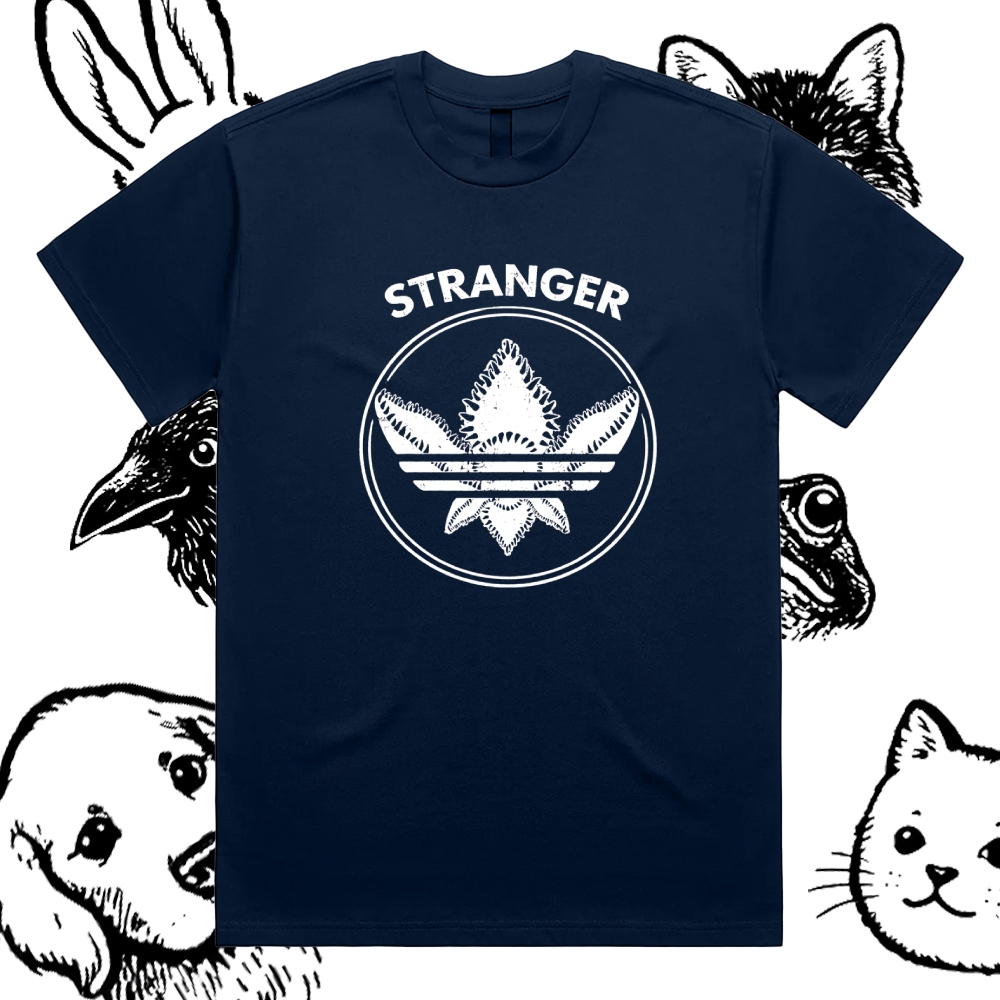 Stranger - Cotton Classic Fit Retro Dark Humor Graphic Tee