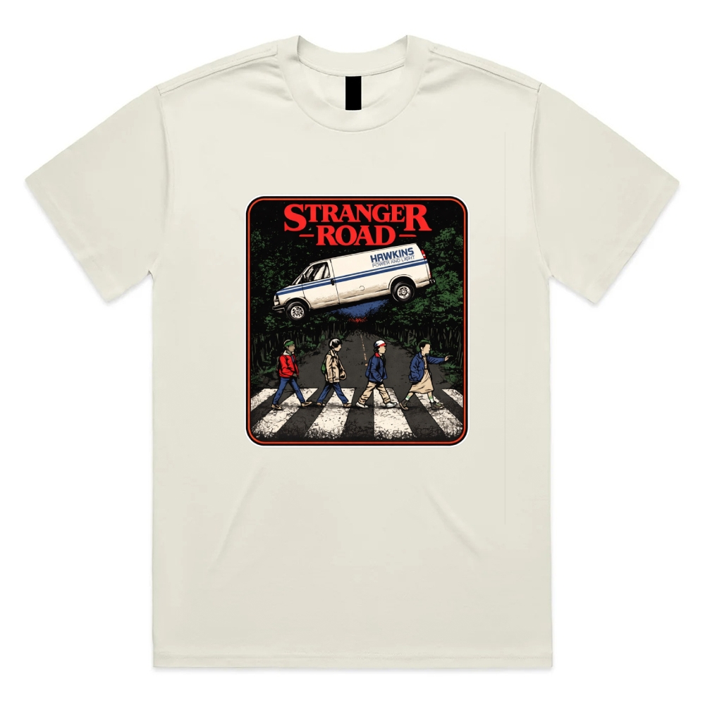 StrangerRoad - Cotton Classic Fit Retro Dark Humor Graphic Tee