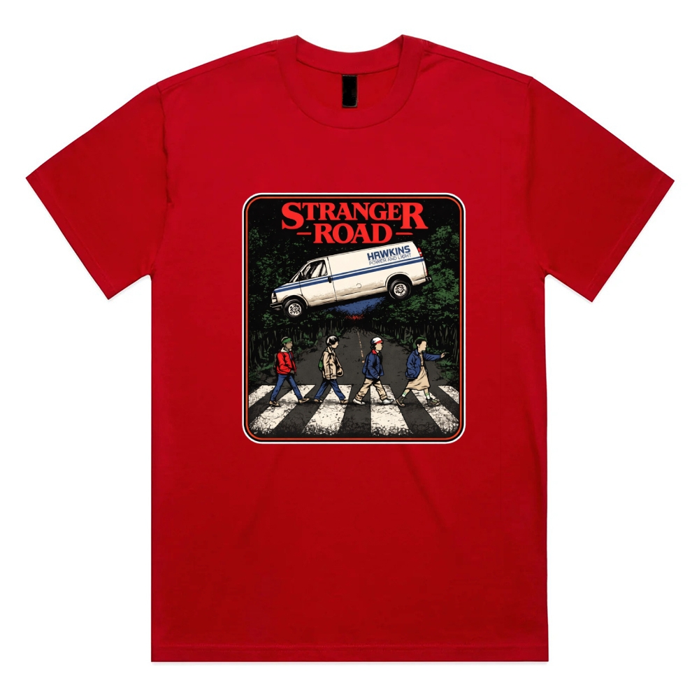 StrangerRoad - Cotton Classic Fit Retro Dark Humor Graphic Tee
