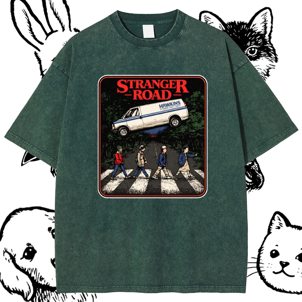 StrangerRoad - Cotton Vintage Wash Classic Graphic Tee