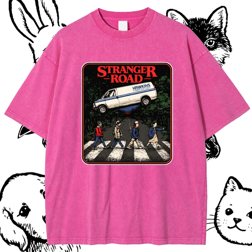 StrangerRoad - Cotton Vintage Wash Classic Graphic Tee