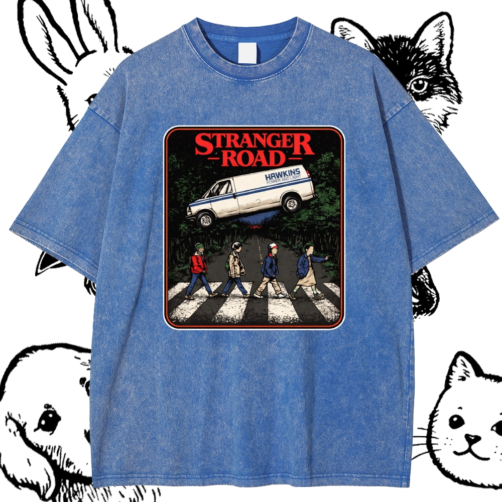 StrangerRoad - Cotton Vintage Wash Classic Graphic Tee