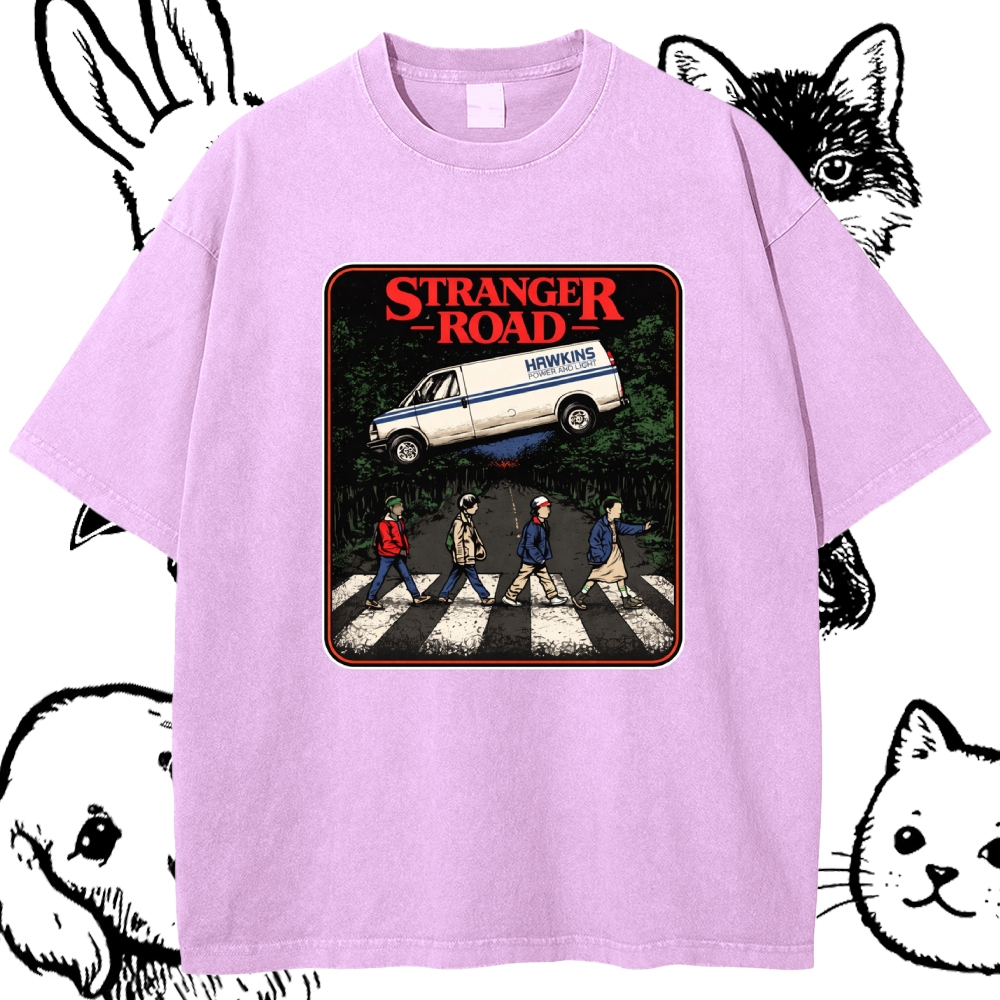 StrangerRoad - Cotton Vintage Wash Classic Graphic Tee