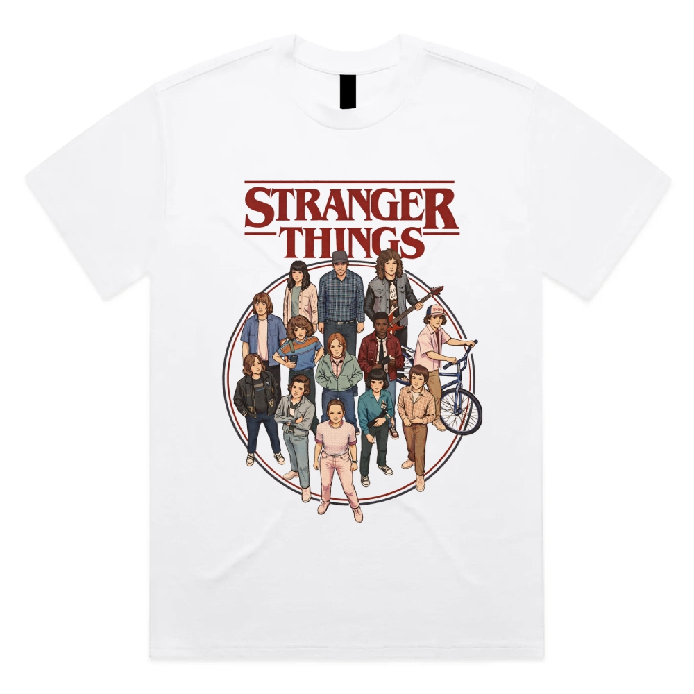 Stranger Things - Cotton Classic Fit Retro Dark Humor Graphic Tee