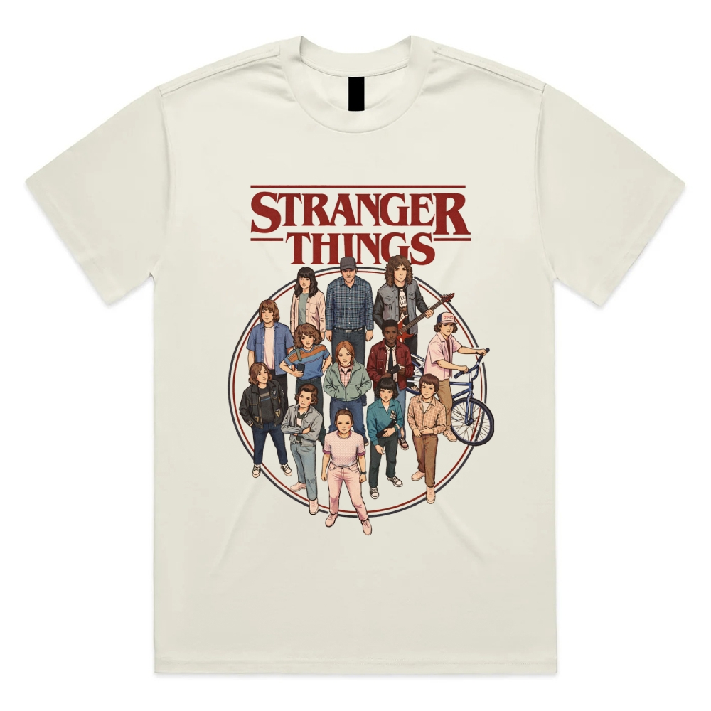 Stranger Things - Cotton Classic Fit Retro Dark Humor Graphic Tee