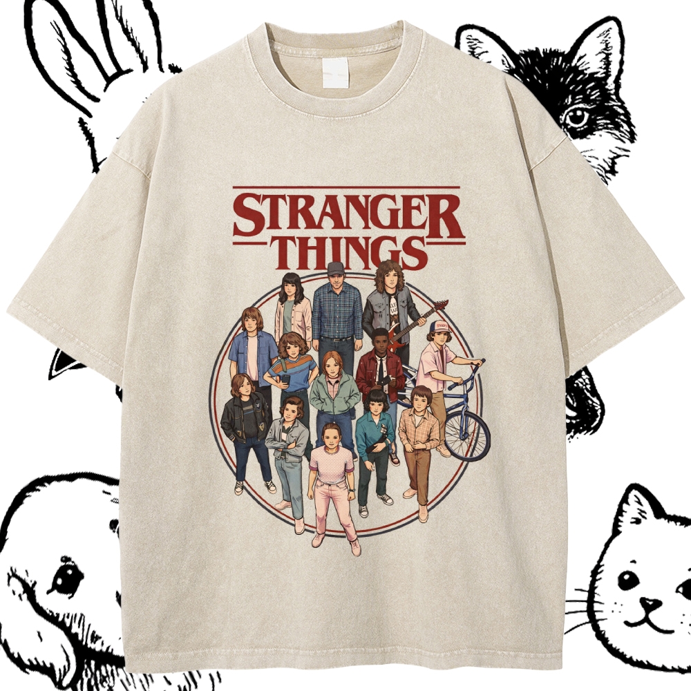 Stranger Things - Cotton Vintage Wash Classic Graphic Tee