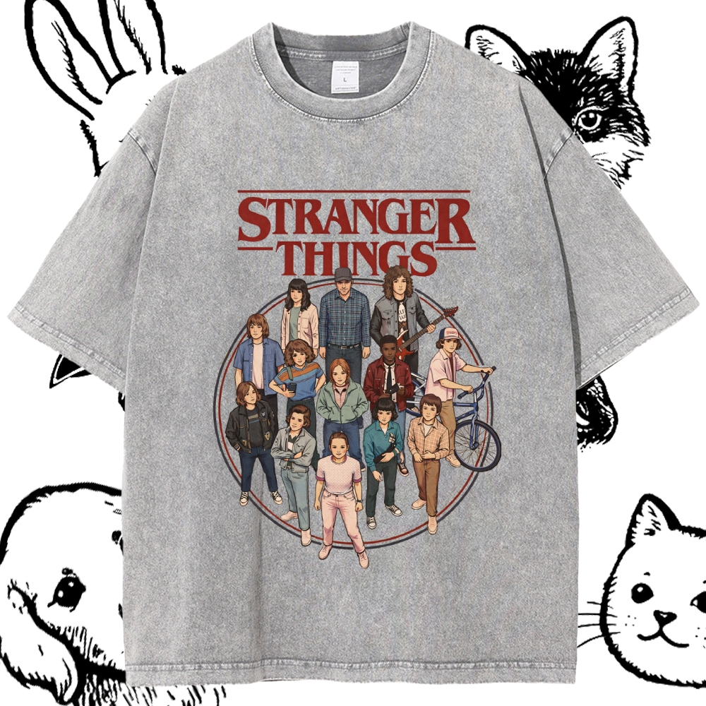 Stranger Things - Cotton Vintage Wash Classic Graphic Tee