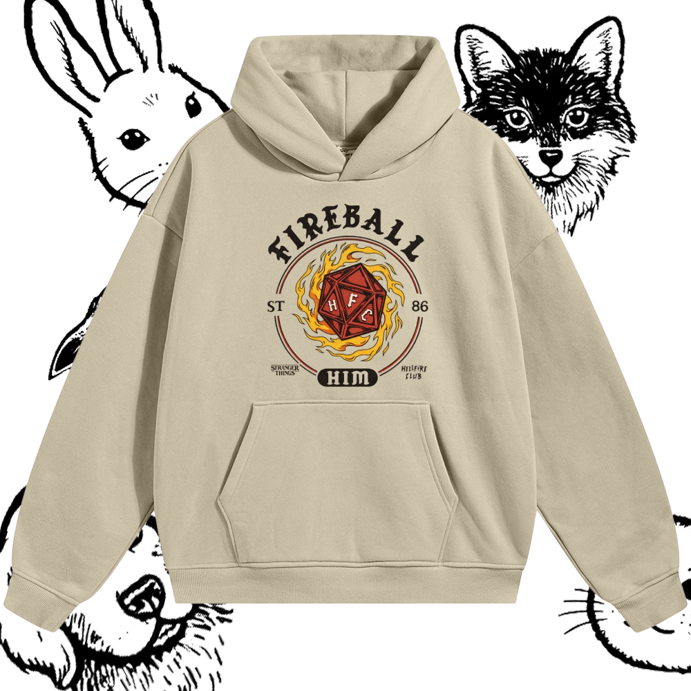 Fireball Him - Cotton Blend Classic Fit Unisex Hoodie