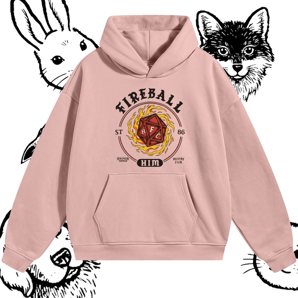 Fireball Him - Cotton Blend Classic Fit Unisex Hoodie