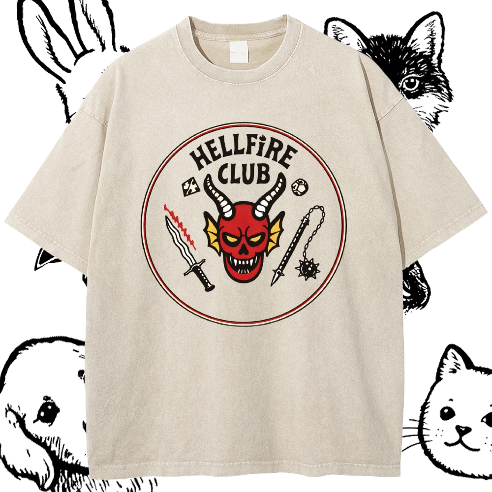 Hellfire Club - Cotton Vintage Wash Classic Graphic Tee