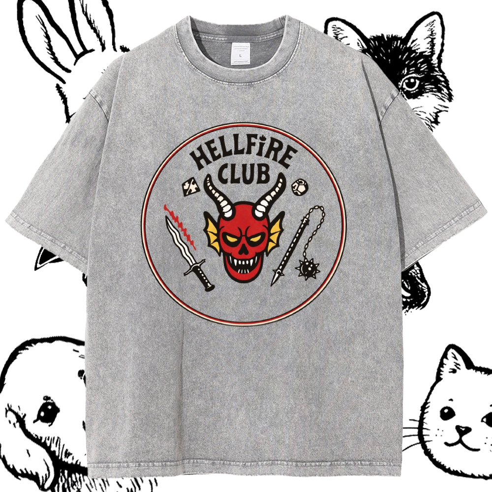 Hellfire Club - Cotton Vintage Wash Classic Graphic Tee