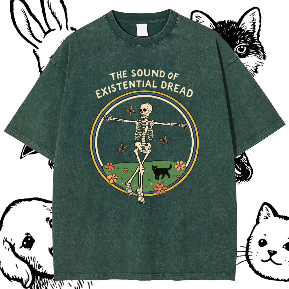 The Sound Of Existential Dread - Cotton Vintage Wash Classic Graphic Tee