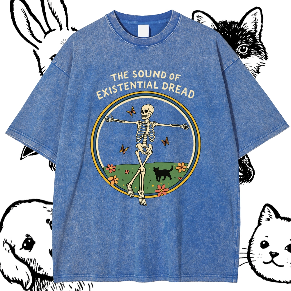 The Sound Of Existential Dread - Cotton Vintage Wash Classic Graphic Tee