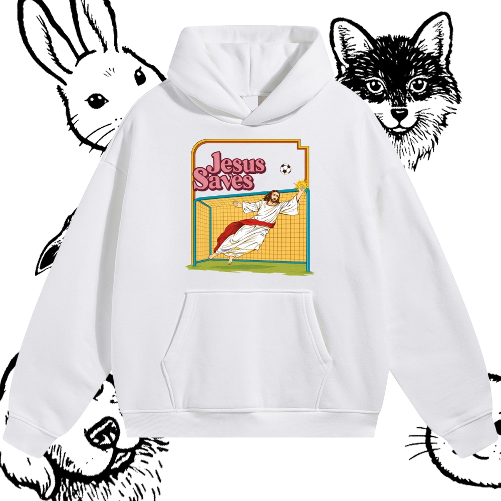 Jesus Saves - Cotton Blend Classic Fit Unisex Hoodie