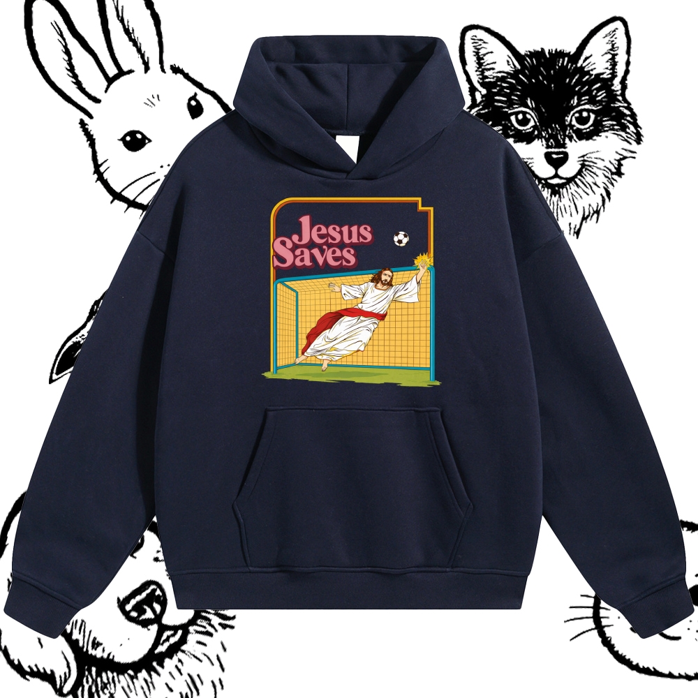 Jesus Saves - Cotton Blend Classic Fit Unisex Hoodie