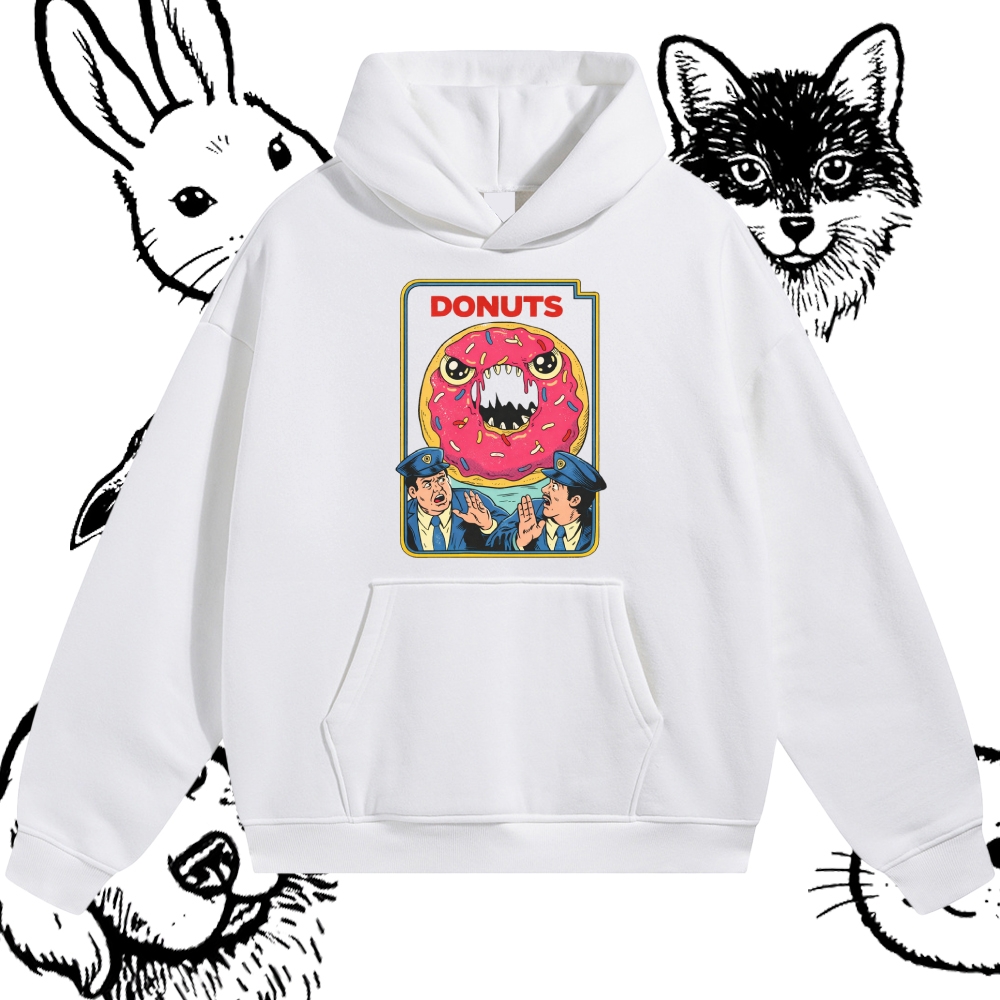 Donuts - Cotton Blend Classic Fit Unisex Hoodie