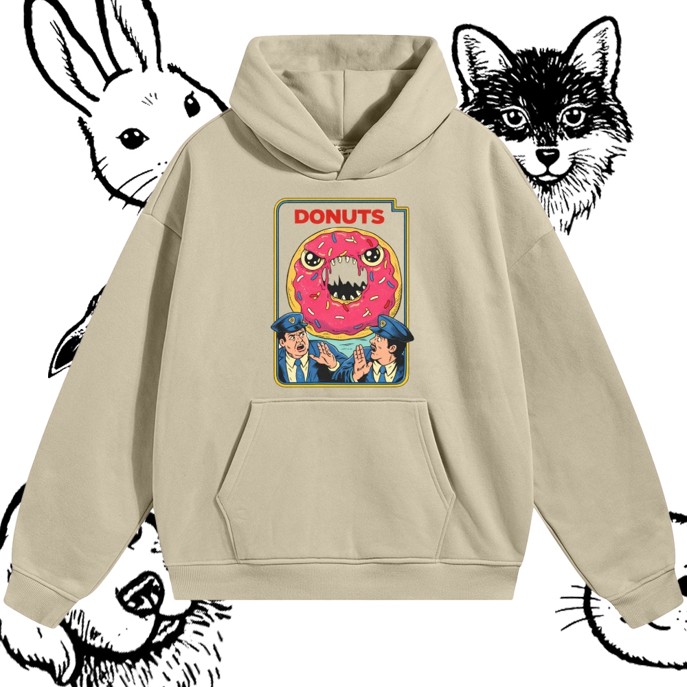 Donuts - Cotton Blend Classic Fit Unisex Hoodie