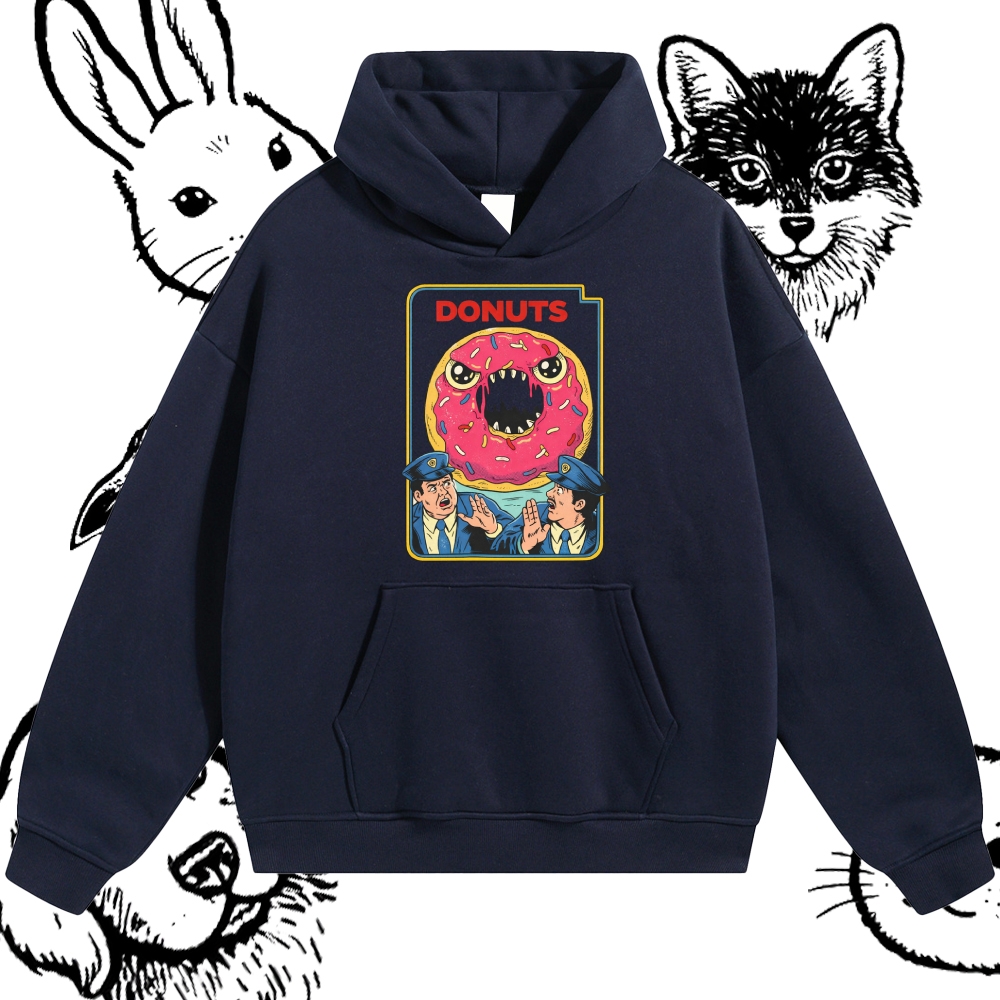 Donuts - Cotton Blend Classic Fit Unisex Hoodie