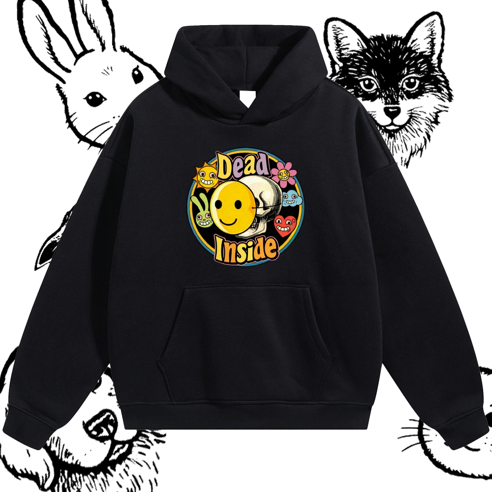 Dead Inside - Cotton Blend Classic Fit Unisex Hoodie