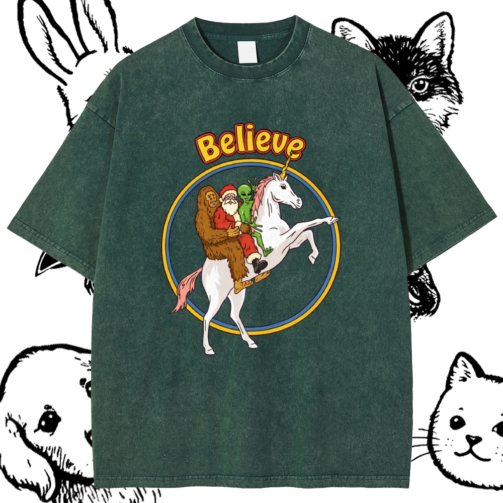 Believe - Cotton Vintage Wash Classic Graphic Tee