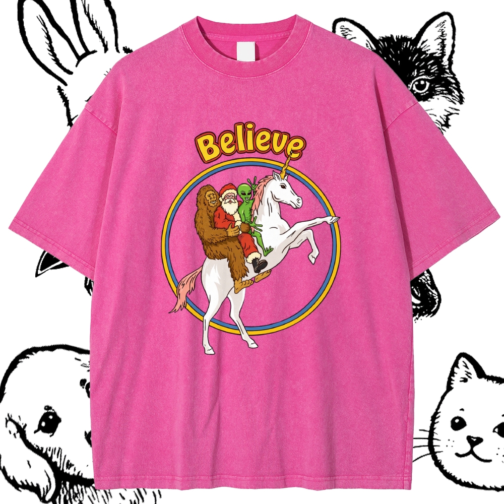 Believe - Cotton Vintage Wash Classic Graphic Tee