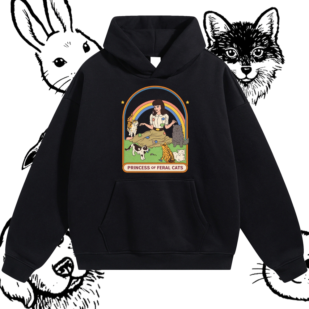 Princess Of Feral Cats - Cotton Blend Classic Fit Unisex Hoodie