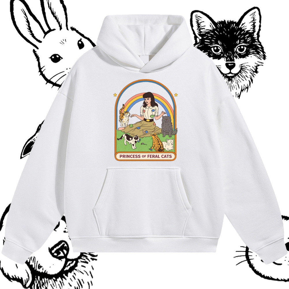 Princess Of Feral Cats - Cotton Blend Classic Fit Unisex Hoodie