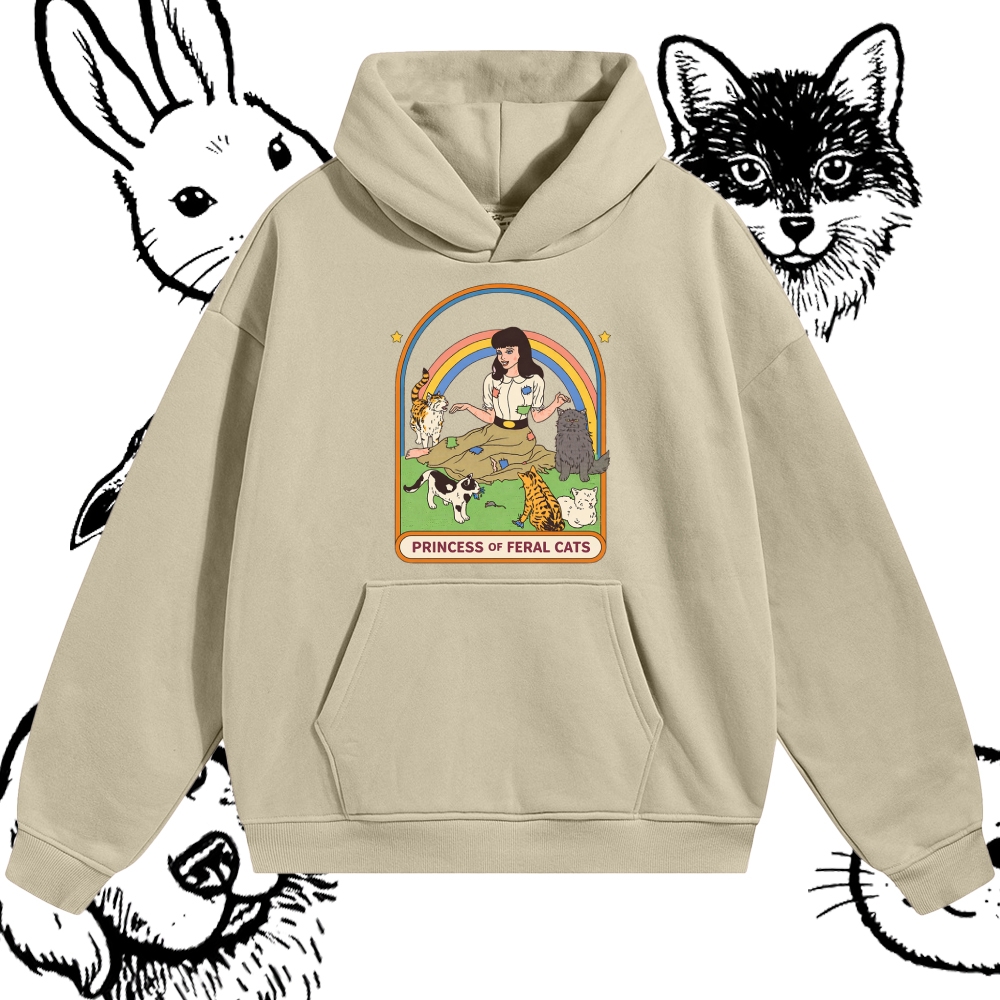 Princess Of Feral Cats - Cotton Blend Classic Fit Unisex Hoodie