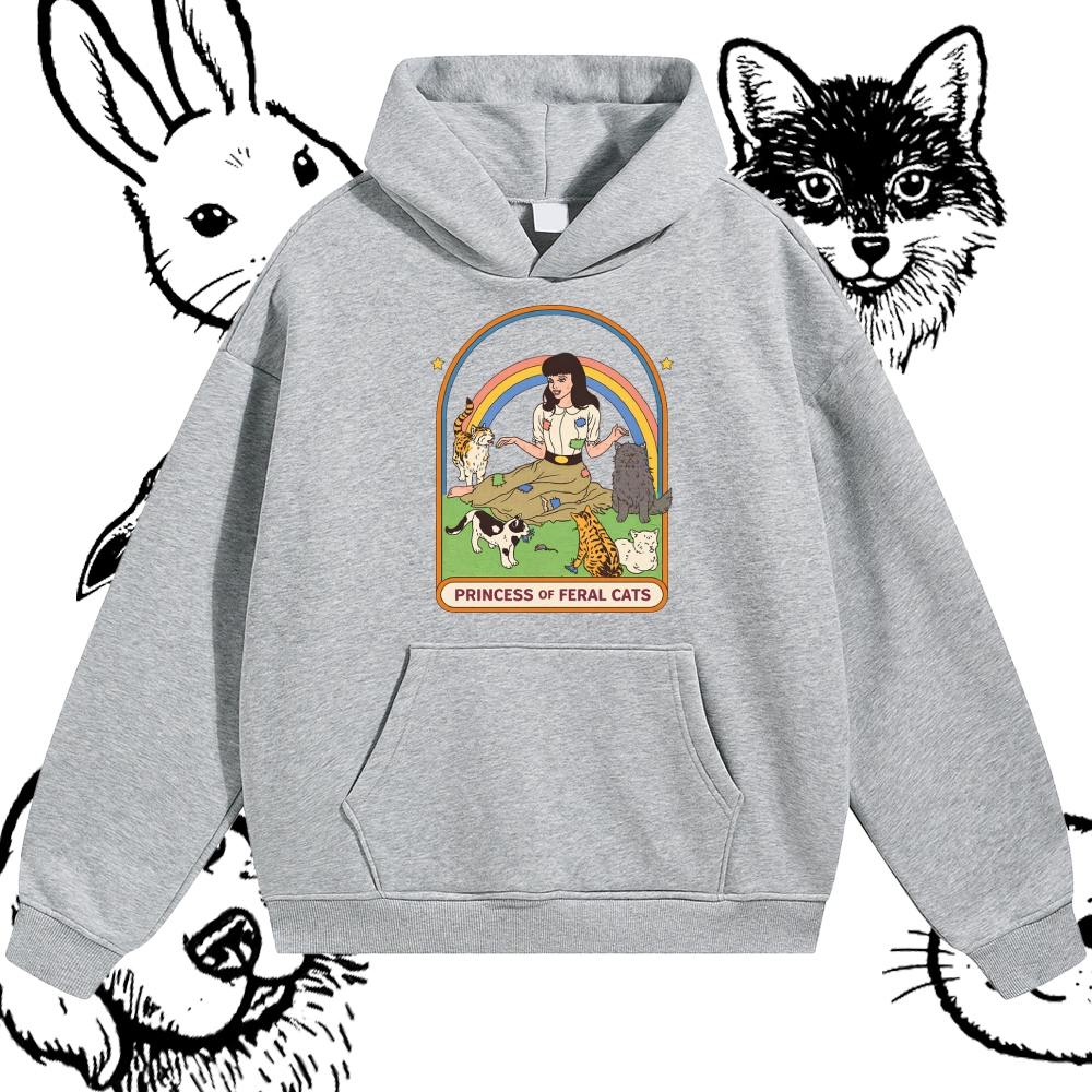Princess Of Feral Cats - Cotton Blend Classic Fit Unisex Hoodie