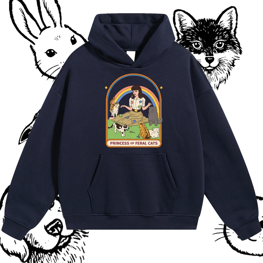 Princess Of Feral Cats - Cotton Blend Classic Fit Unisex Hoodie