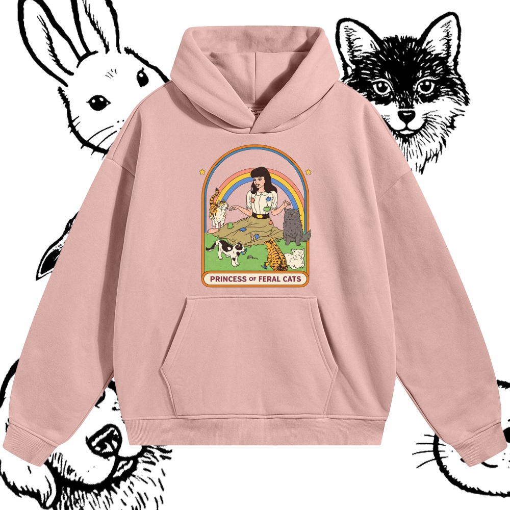 Princess Of Feral Cats - Cotton Blend Classic Fit Unisex Hoodie