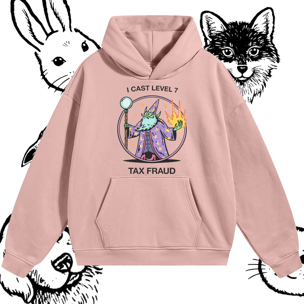 I Cast Level 7 Tax Fraud - Cotton Blend Classic Fit Unisex Hoodie