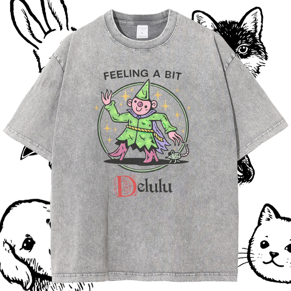 Delulu - Cotton Vintage Wash Classic Graphic Tee