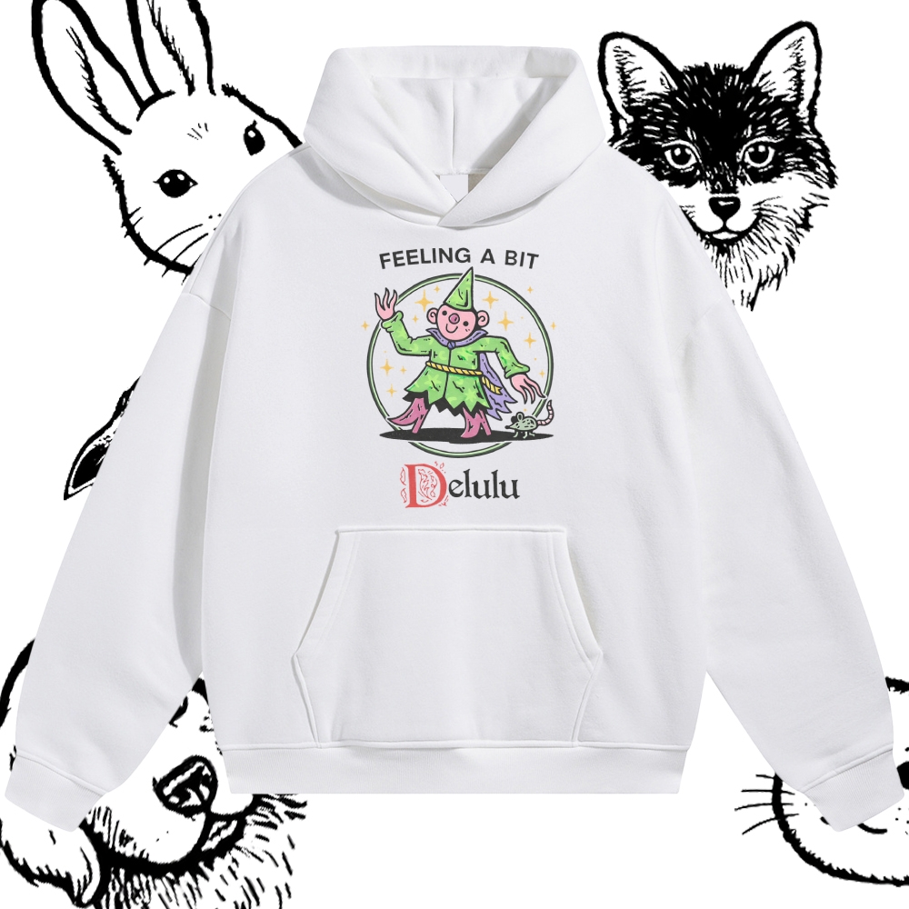 Delulu - Cotton Blend Classic Fit Unisex Hoodie