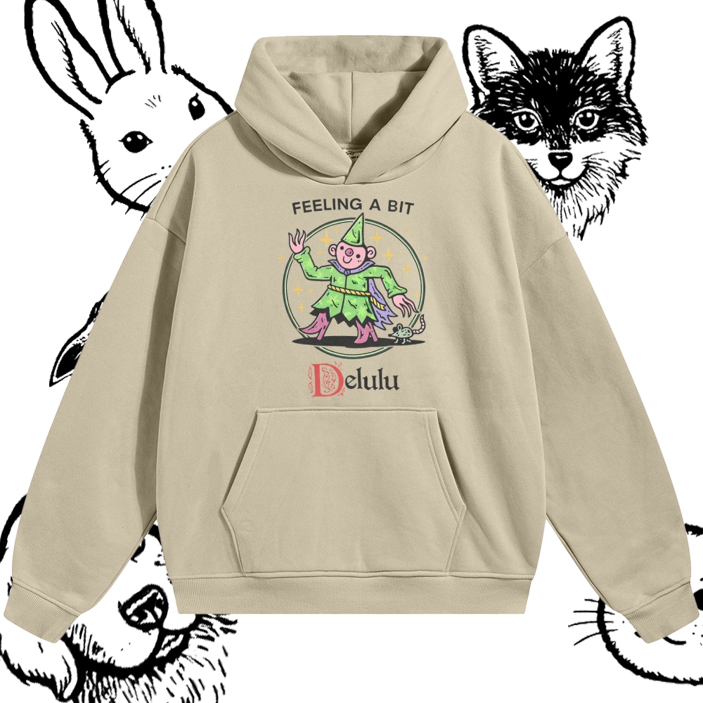 Delulu - Cotton Blend Classic Fit Unisex Hoodie