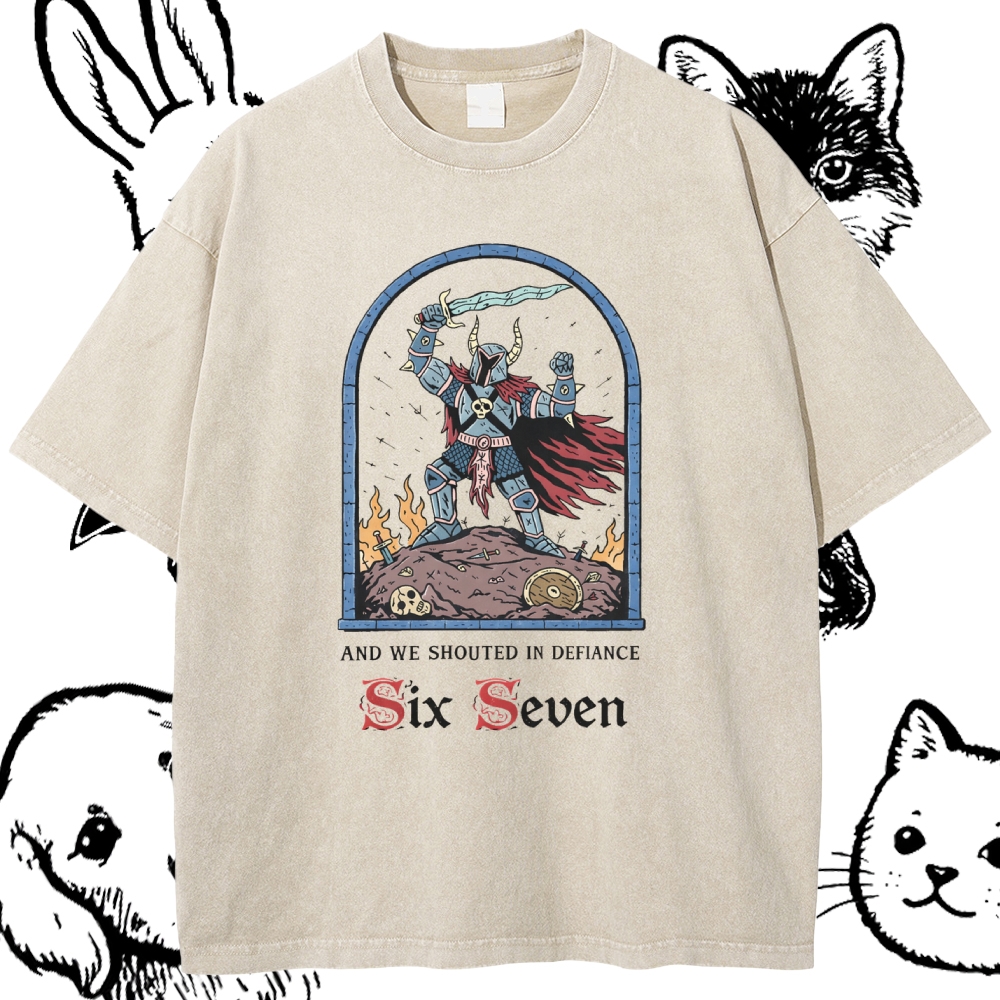 Six Seven - Cotton Vintage Wash Classic Graphic Tee